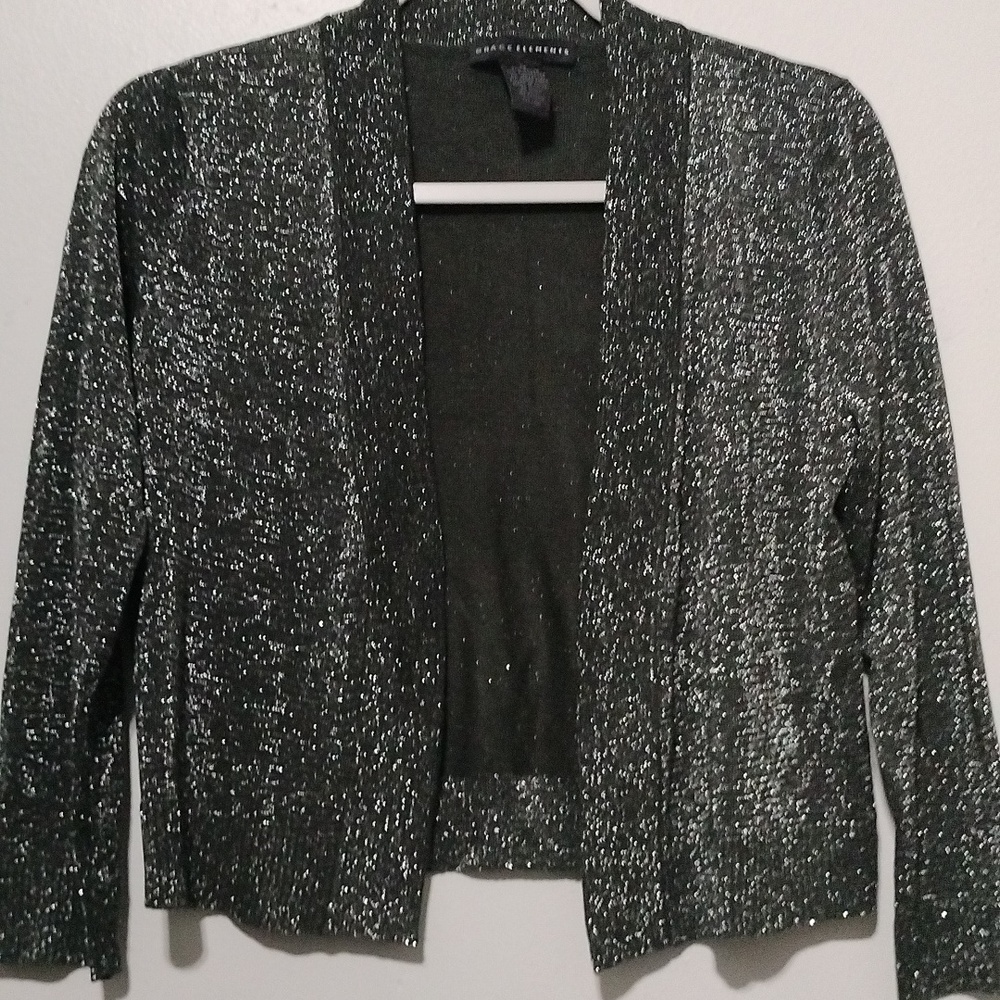 Grace Element sheer long sleeve top size M